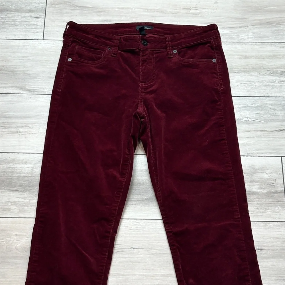 Edyson burgundy corduroy skinny fit pants size 29 long tall